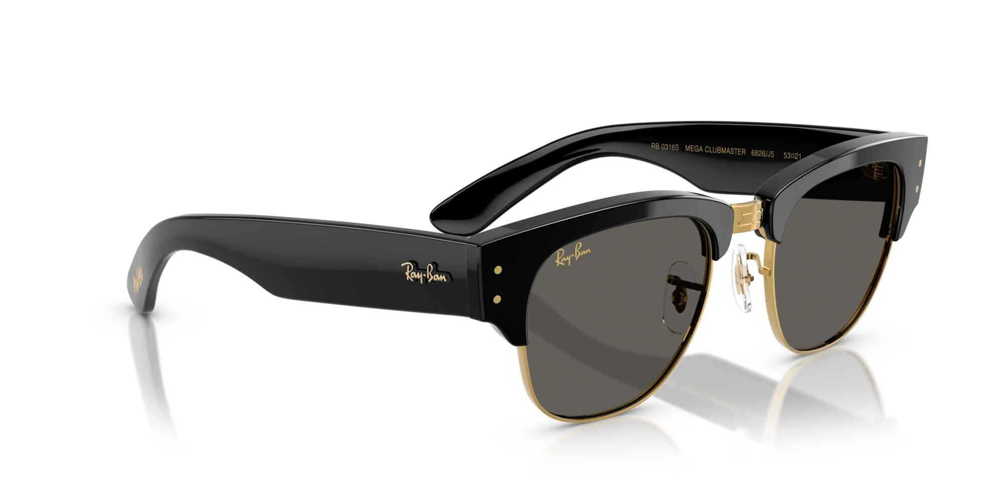 RB0316S Mega Clubmaster Blacked Out Collection-030A